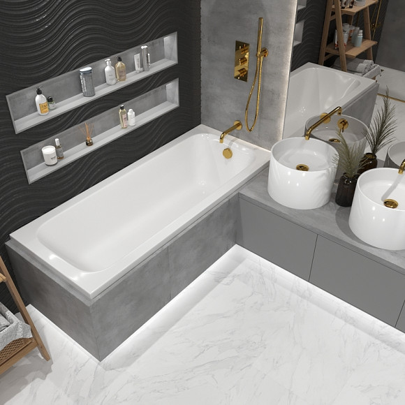 Акриловая ванна Whitecross Vibe 170x70 0105.170070.100 без гидромассажа Акриловая ванна Whitecross Vibe 170x70 0105.170070.100 без гидромассажа