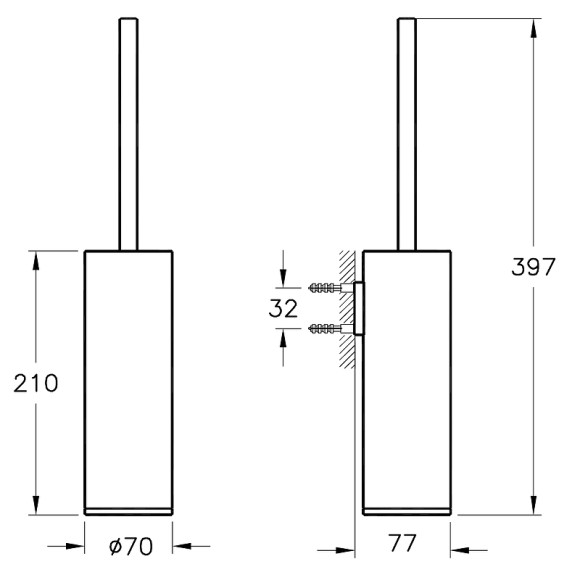 Ершик для унитаза Vitra Origin A4489436 Черный матовый Ершик для унитаза Vitra Origin A4489436 Черный матовый
