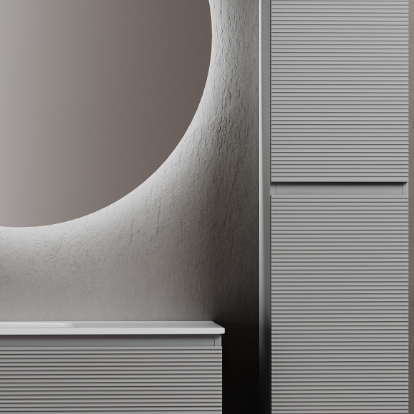 Тумба под раковину Sancos Folk 100 L FL100LES подвесная Ergraut soft