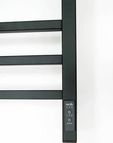 Электрический полотенцесушитель Grois Alex GR-102 30/80 П8 9005 U Черный матовый Электрический полотенцесушитель Grois Alex GR-102 30/80 П8 9005 U Черный матовый
