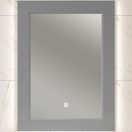 Зеркало Opadiris Луиджи 70 00-00006553 с подсветкой Серое матовое с бесконтактным выключателем и подогревом