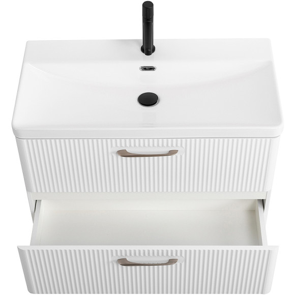 Тумба под раковину BelBagno Due 80 DUE-800-2C-SO-BL-P подвесная Bianco Lucido