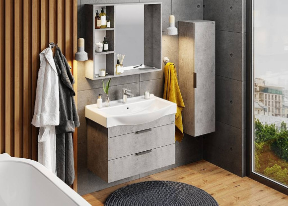 Тумба под раковину Onika Девис 80.13 108048 подвесная Бетон чикаго Тумба под раковину Onika Девис 80.13 108048 подвесная Бетон чикаго