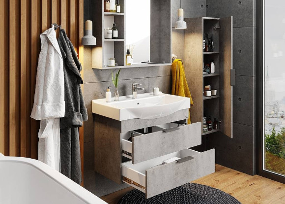 Тумба под раковину Onika Девис 80.13 108048 подвесная Бетон чикаго Тумба под раковину Onika Девис 80.13 108048 подвесная Бетон чикаго