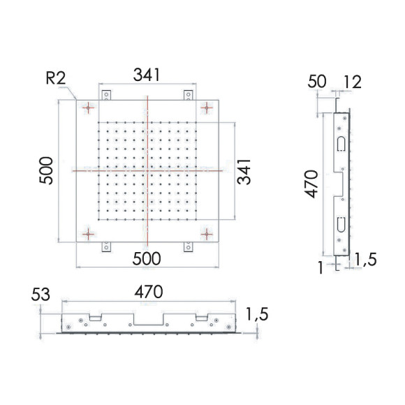Верхний душ Remer SS357SFS50 Нержавеющая сталь Верхний душ Remer SS357SFS50 Нержавеющая сталь