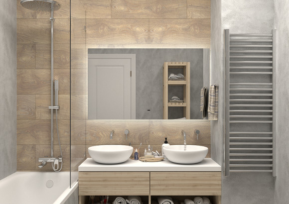 Зеркало Континент Trezhe 1200x700 ЗЛП533 с подсветкой с бесконтактным выключателем