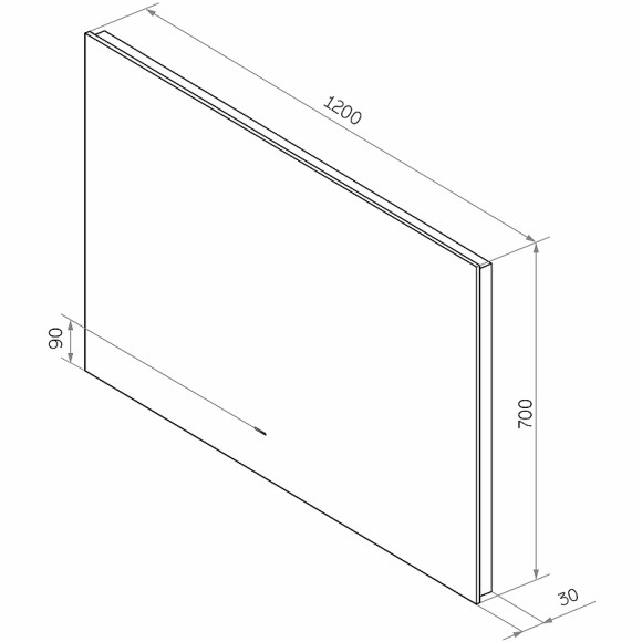 Зеркало Континент Trezhe 1200x700 ЗЛП533 с подсветкой с бесконтактным выключателем