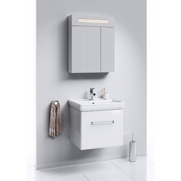 Зеркальный шкаф Aqwella Нео 60 Neo.04.06 с подсветкой Белый Зеркальный шкаф Aqwella Нео 60 Neo.04.06 с подсветкой Белый