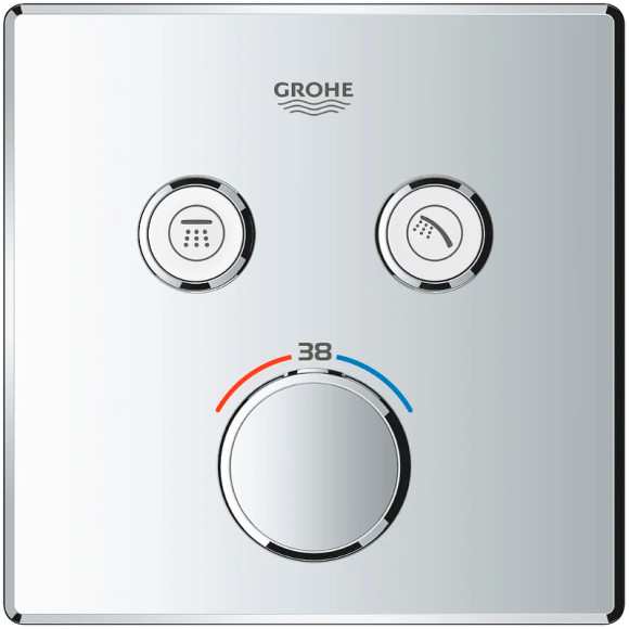 Смеситель для душа Grohe Grohtherm SmartControl 29124000 с термостатом Хром Смеситель для душа Grohe Grohtherm SmartControl 29124000 с термостатом Хром