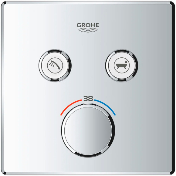 Смеситель для душа Grohe Grohtherm SmartControl 29124000 с термостатом Хром Смеситель для душа Grohe Grohtherm SmartControl 29124000 с термостатом Хром
