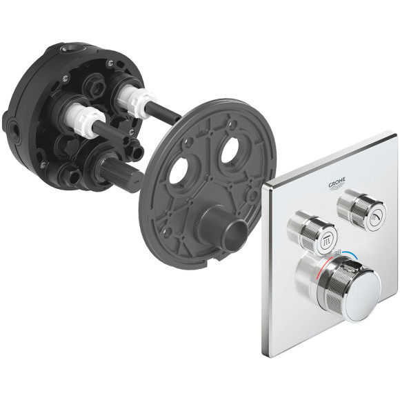 Смеситель для душа Grohe Grohtherm SmartControl 29124000 с термостатом Хром Смеситель для душа Grohe Grohtherm SmartControl 29124000 с термостатом Хром