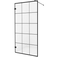 Душевая перегородка New Trendy Avexa Black 130 EXK-2026 профиль Черный стекло прозрачное