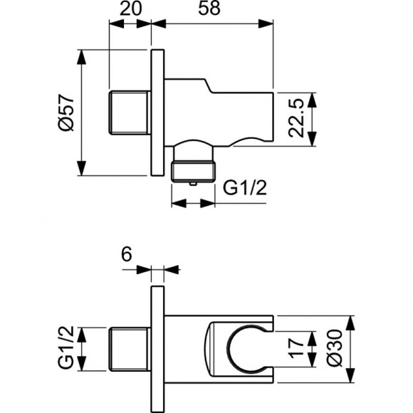 Душевая система Ideal Standard Ceraline  BD192XG Черная матовая