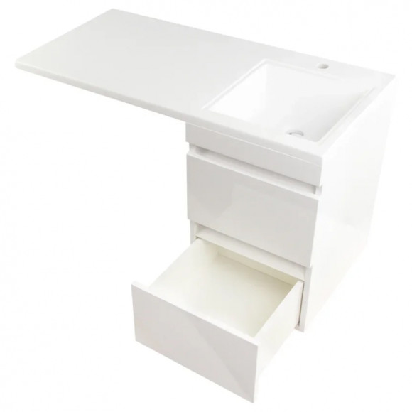 Тумба под раковину Style Line Даллас 100 Люкс Plus подвесная Белая Тумба под раковину Style Line Даллас 100 Люкс Plus подвесная Белая