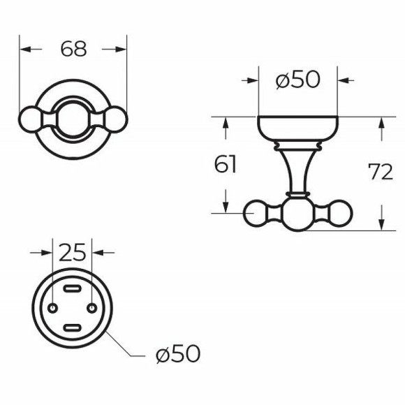 Двойной крючок Cezares Aphrodite APHRODITE-DHK2-03/24-M Золото 24 карат Двойной крючок Cezares Aphrodite APHRODITE-DHK2-03/24-M Золото 24 карат