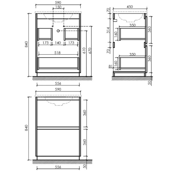 Тумба под раковину Sancos Libra Floor 60 LB60FW Белый глянец Тумба под раковину Sancos Libra Floor 60 LB60FW Белый глянец