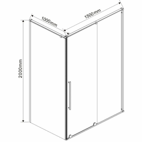 Душевой уголок Vincea Arno 150x100 VSR-1A1015CL профиль Хром стекло прозрачное