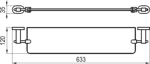 Стеклянная полка Ravak Chrome X07P195 Хром