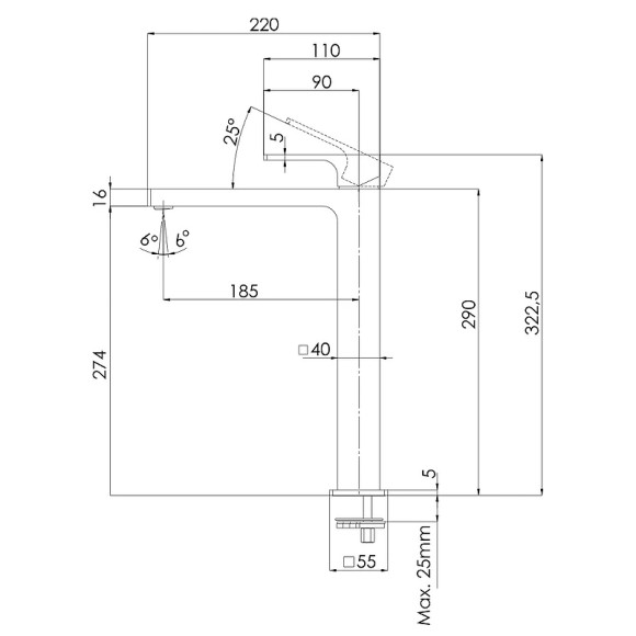 Смеситель для раковины Remer Absolute AU11LDO Золото Смеситель для раковины Remer Absolute AU11LDO Золото