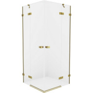 Душевой уголок New Trendy Avexa Gold 90х100 EXK-1782 профиль Брашированное золото стекло прозрачное