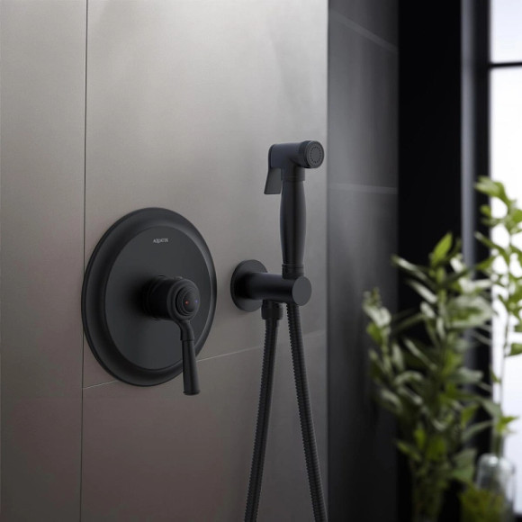 Гигиенический душ со смесителем Aquatek Классик AQ1519MB Черный матовый