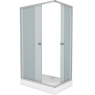 Душевой уголок Niagara Eco 100х80 NG-018-14Q профиль Хром матовый стекло матовое Душевой уголок Niagara Eco 100х80 NG-018-14Q профиль Хром матовый стекло матовое