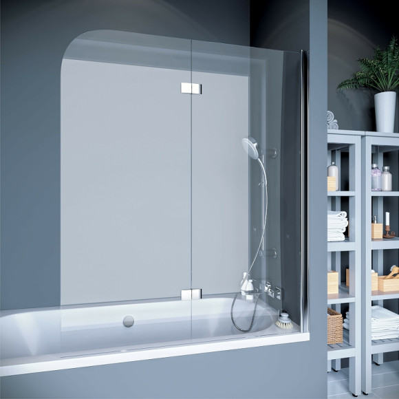 Шторка на ванну Koller Pool Waterfall Line 115 QP97 R профиль Хром стекло рифленое