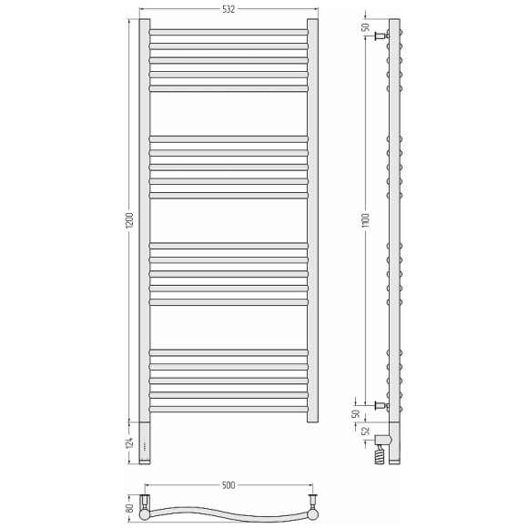 Электрический полотенцесушитель Сунержа Флюид 3.0 1200x500 L 00-5820-1250 Хром Электрический полотенцесушитель Сунержа Флюид 3.0 1200x500 L 00-5820-1250 Хром