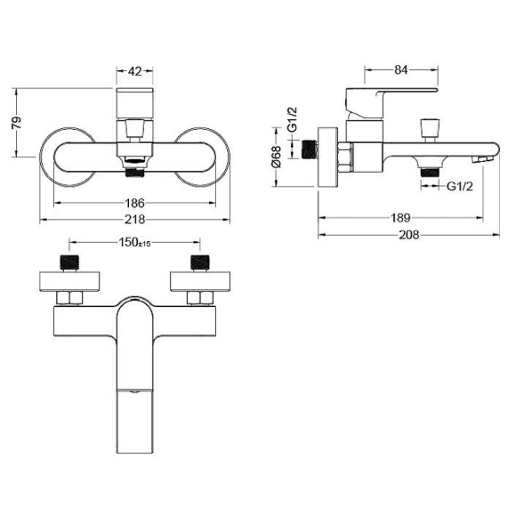 Комплект смесителей Aquatek Лира AQ1430CR Хром