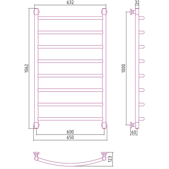 Водяной полотенцесушитель Сунержа Галант+ 1000х600 00-0200-1060 Хром Водяной полотенцесушитель Сунержа Галант+ 1000х600 00-0200-1060 Хром