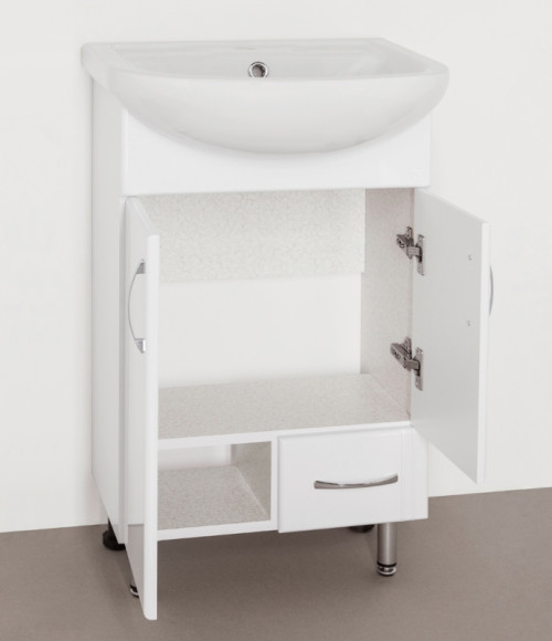 Тумба под раковину Style Line Эко Стандарт 10 Ладога 50 Белый глянец