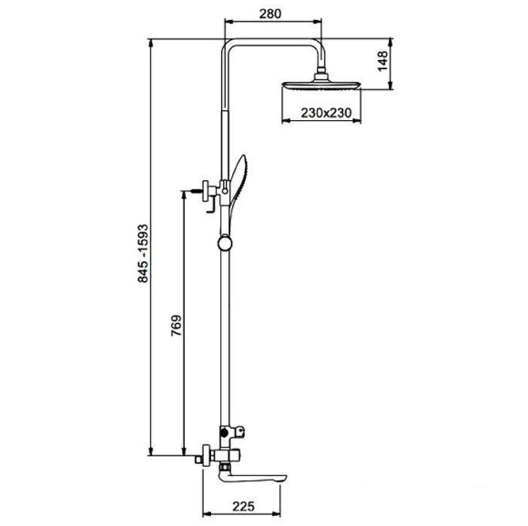 Душевая система Gappo G49 G2449 Белая Хром Душевая система Gappo G49 G2449 Белая Хром