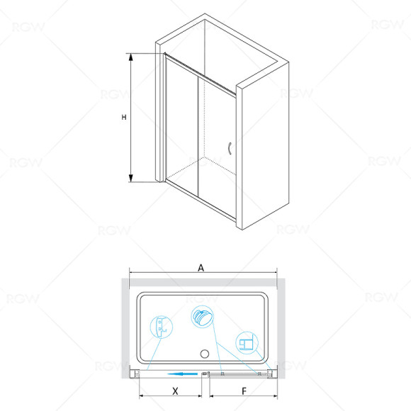 Душевая дверь RGW Passage PA-016 160 350801616-21 профиль Хром стекло матовое-сатинат Душевая дверь RGW Passage PA-016 160 350801616-21 профиль Хром стекло матовое-сатинат