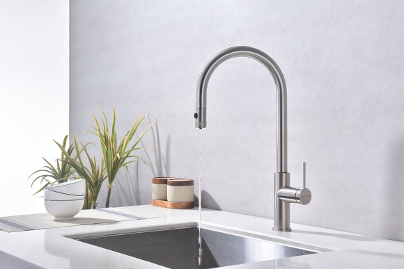 Смеситель для кухни Paulmark Galant Ga213077-BS Брашированная сталь