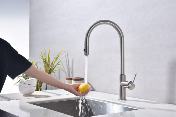 Смеситель для кухни Paulmark Galant Ga213077-BS Брашированная сталь