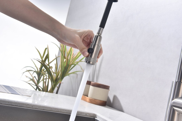 Смеситель для кухни Paulmark Galant Ga213077-BS Брашированная сталь