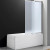Шторка на ванну Cezares Slider 90 SLIDER-VF-11-90/150-P-Cr профиль Хром стекло рифленое