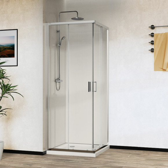 Душевой уголок Vincea City 80х80 VSS-5CT800CL профиль Хром стекло прозрачное