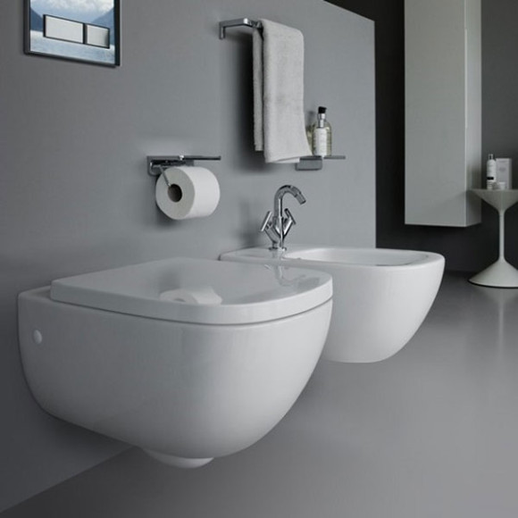 Биде Laufen Palomba 8.3080.1 подвесное без крышки Биде Laufen Palomba 8.3080.1 подвесное без крышки