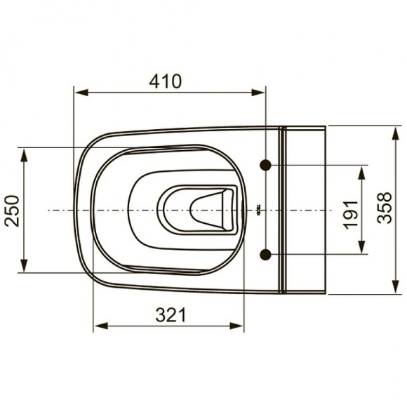 Унитаз Tece One 9700204 подвесной без сиденья Унитаз Tece One 9700204 подвесной без сиденья