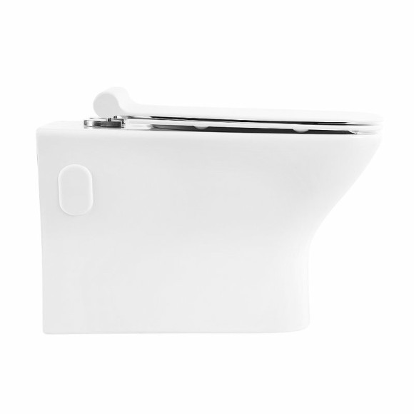 Унитаз BelBagno Romano BB248CHR-SM подвесной без сиденья Унитаз BelBagno Romano BB248CHR-SM подвесной без сиденья