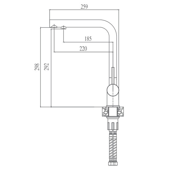 Смеситель для кухни Haiba HB70304-1 Нержавеющая сталь Смеситель для кухни Haiba HB70304-1 Нержавеющая сталь