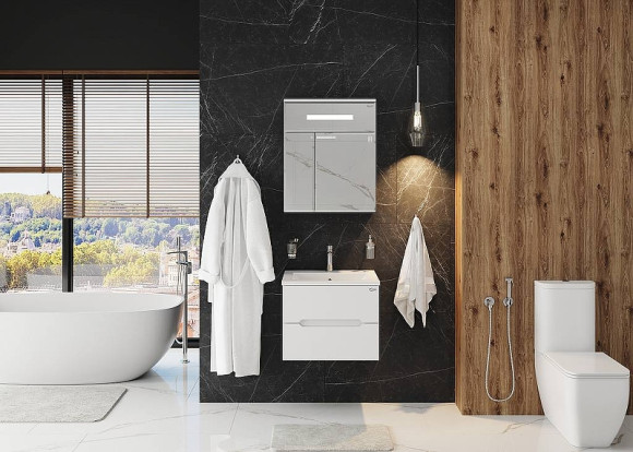 Тумба под раковину Onika Айленд 60.13 106114 подвесная Белая