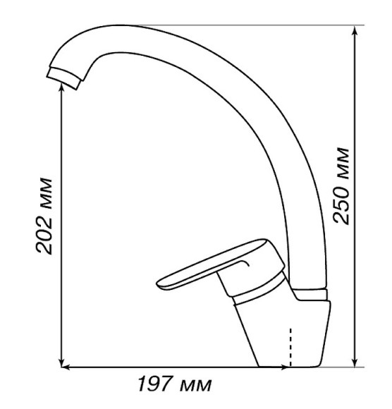 Смеситель для кухни Aquaton Нимо 1AX002FCXX280 Кофе