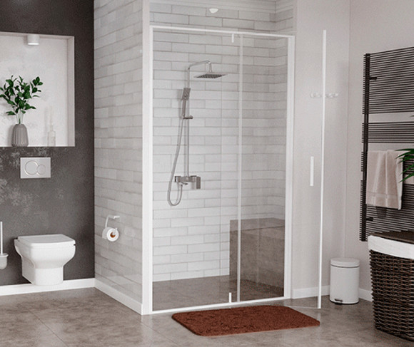 Душевой уголок WasserKRAFT Neime 90x100 19P18 профиль Белый матовый стекло прозрачное Душевой уголок WasserKRAFT Neime 90x100 19P18 профиль Белый матовый стекло прозрачное