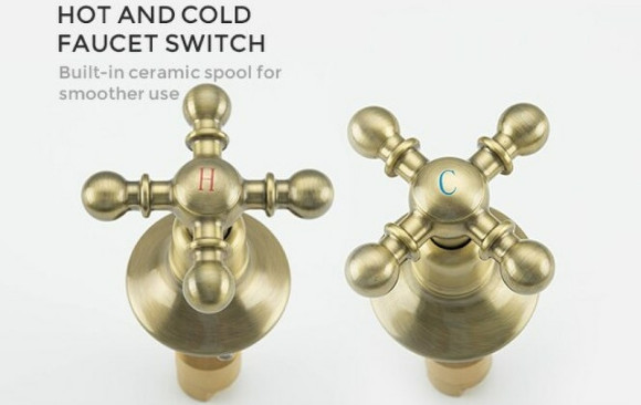 Смеситель на борт ванны Gappo G89-4 G1189-4 Бронза Смеситель на борт ванны Gappo G89-4 G1189-4 Бронза