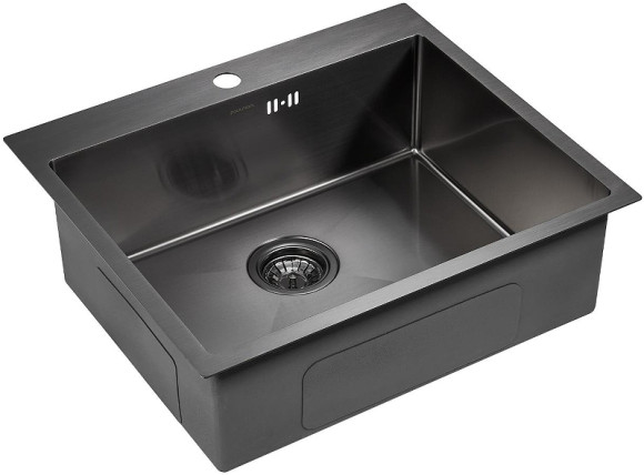Кухонная мойка Paulmark Kroner 59 PM215951-GM Вороненая сталь Кухонная мойка Paulmark Kroner 59 PM215951-GM Вороненая сталь