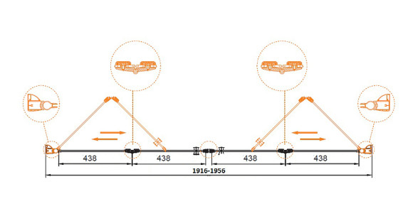 Душевая дверь Cezares Elena 200 ELENA-W-BS-22-200-C-Cr профиль Хром стекло прозрачное Душевая дверь Cezares Elena 200 ELENA-W-BS-22-200-C-Cr профиль Хром стекло прозрачное