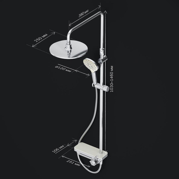 Душевая система AM.PM Like F0780700 Хром