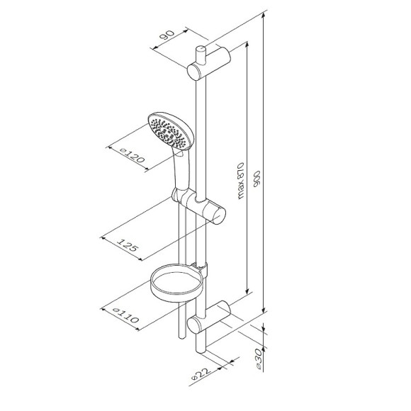 Душевой гарнитур AM.PM Spirit V2.0 F0170A000 Хром Душевой гарнитур AM.PM Spirit V2.0 F0170A000 Хром